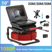 10" LCD Monitor Pipe Inspection Camera Endoscope Video Sewer Drain Waterproof