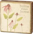 Brand New Primitives by Kathy "Home Sweet Home" Botanical 4x4" Block Sign