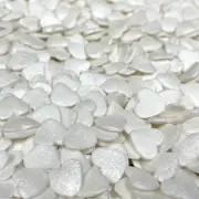 White Pearl Hearts Shaped Sprinkles | Krazy Sprinkles by Bakell®