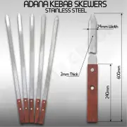 28 x Kebab Skewers Stainless Steel BBQ Skewer Koobideh Skewer Lamb Pork Beef Shish Kebab 24mm Wdith