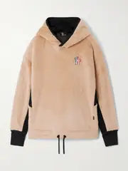 [Moncler Grenoble] Moncler Grenoble - Tech-jersey Trimmed Polartec® Fleece Hoodie - Beige - small small Neutrals
