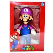 Super Mario Bros Luigi Purple Action Figure Anime Peripherals Model Doll Toys