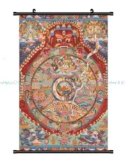 home accent wall decors Wheel of Life Tibetan thangka cloth poster wall scroll