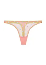 Dora Larsen Jaime Floral-embroidered Tulle Thong - Light Pink 16 (UK16 / XL)