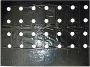 Weed Control Fabric,5 Holes Black Plastic Mulch Film for Agricultural Vegetable Film Plant Plastic Film Perforated Pe Film for Garden Plant Mulch Membrane