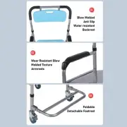 Multifunctional Bedside Commode Chair Adjustable Height Portable Toilet Fold HR6