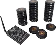 Restaurant Pager System, Wireless Guest Customer Service Calling System, Wireless Calling System for Food Court Food Truck Church Nursery Clinic Coffee Shop, Gifts (AU Plug)