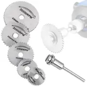 6Pcs HSS Circular Saw Disc Cutting Blade Set Mini Rotary Multi Tool Drill Kit