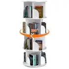 4 Tier Rotating Bookshelf Tower, 360 Degree Revolvin Bookcase,Spinning