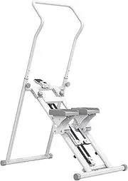 Foldable Stair Climber Stepper Exercise Machine, Stair Steppers with Non-Slip Pedal and Mobile Phone Holder, Men Women Full Body Cardio Workout Height Adjustable Climbing Machine Leg Trainer