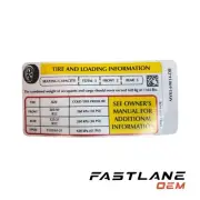 2020-2023 ASTON MARTIN DBX TYRE DATA STICKER NEW OEM MY83-69014-DB