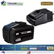 Rockwell® Genuine 18V 4.0Ah Li-Ion Battery & Rapid Charger Kit Rechargeable Pro