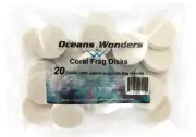 20 CURED REEF DISKS FOR LIVE CORAL FRAG PROPAGATION