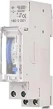 xinyee Mechanical 24 Hours Timer Switch AC 220-240V 15 Minutes Interval 96 Times ON/OFF Programmable Electrical Timer DIN Rail Installation Relay Switch