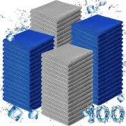 100 Pack Cooling Towel Microfiber Ice Towel Cold Sports Towel Neck and Face