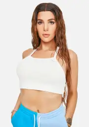 Ivory Ask About Me Racerback Tank Top