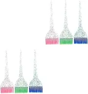 Healeved 2sets Professional Hair Dye Brush Applicator Highlighting Brush for Salon Use 3pcs*2