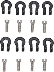 Metal Front Rear Bumper Trailer Hook 8pcs Tow Shackle Accessory for 1/24 RC Car