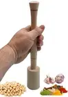 2pcs HUMMUS GARLIC Wooden Hand Crusher Muller Grinder Masher pestle Seed Spices