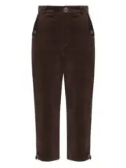 Collectif Vintage Retro Brown Amy Corduroy Capris Size UK18 US14 2XL NWT