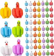 60Pcs Mini Ducks, Colorful Funny Tiny Middle Finger Duck for Hiding and Seek Prank, 1 Inch Mini Resin Ducks for Dollhouse Office Car Accessories Decor Mini Resin Ducks Tiny Figurines to Hide Mini Fig