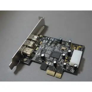 PCI-E轉IEEE1394A/B組合卡(2+1) PCI-E轉1394B卡 極速 800