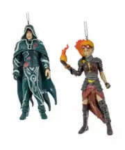 Magic The Gathering MTG Jace and Chandra Christmas Ornament set of 2 NEW w tags