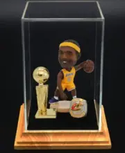 Lebron James, LA Lakers Championship Ring and Statue Bobbly Head Display