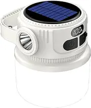 Solar Lights for Camping | Waterproof Outdoor Portable Lantern Torch 1200mAh,Waterproof LCD Display Flashlight for Survival Power Outages Gazebo Garden Fishing Courtyard Corridor Home Yard Patio