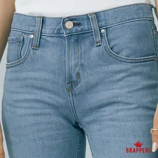 BRAPPERS 女款 環保再生棉系列-中腰彈性小直筒九分褲-淺藍