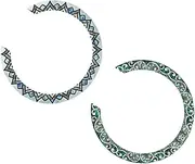 JOINPAYA 2Pcs Guitar Sound Hole Decals Inlay Stickers for Acoustic Guitar Beautiful Rosette Design Durable Material Present for Easy to Apply