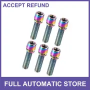 SIX Bicycle Stem Screws for MTB Bike Stem M5x20mm Socket Head Cap Bolt Universal
