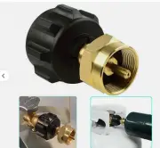 Brass Propane Refill Adapter Connector 1lb to 20lb LPG NG Cycliner Coupler