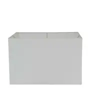 XL Rectangle Lamp Shade (18x8x10 H) - Textured Ivory - Linen Lamp Shade - ELSZRECT18IVEU