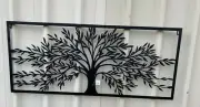Tree of Life Metal Hanging Wall Art 99 X 42cm Rustic Sculpture Home Garden