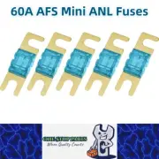 5 x 60A AFS Mini ANL Fuses 60 Amp fuses Car Truck Boat Stereo Audio AFS Fuses