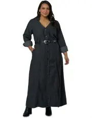 [Indigo Tonic] Leah Maxi Chambray Dress in Black