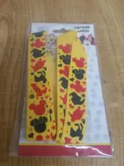 MICKEY MOUSE DISNEY & Friends LANYARD Ribbon ID Ticket Holder Key Chain
