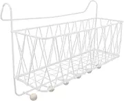 PartyKindom Bed Storage for Dorm Bedside Shelf Organizer Iron Bedside Caddy Student Room Storage Easy Install