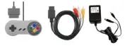 SNES Parts Bundle 2 Controllers Power Adapter And AV Cable By Mars Brand New 9Z