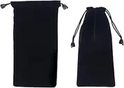 Hemobllo 4 Pcs Black Velvet Cloth Watch Storage Bag Jewelry Pouches Drawstring Bags