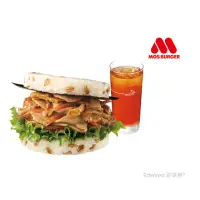 在飛比找momo購物網優惠-【MOS 摩斯漢堡】C527超級大麥杏鮑菇珍珠堡+冰紅茶 L