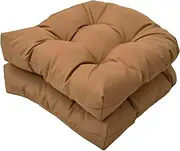Outdoor Chair Cushions Set of 2 Patio Chair Cushion 19"X 19"Overstuffed Patio Furniture Cushions for Wicker Chair with Round Corner,H