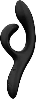 We-Vibe Nova 2 Rabbit Vibrator for Women - Vibrating Sex Toy Gifts for Clitoral and G-spot Stimulation - Flexible Vibrator with 10 Vibration Modes - App Controlled - Adult Toys for Couples - Black