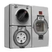 Clipsal RCD PROTECTED SURFACE SWITCHED SOCKET 500V 4-Pins Round GREY- 32A Or 40A