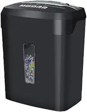 Small Paper Shredder Home Use, 5-Sheet Home Office Shredder, CD/Credit Card Shredder Machine with Overheat Protection, 15 litres Wastebasket, for Small Office Document File Use