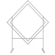 Heavy Duty Metal Wedding Arch Backdrop Stand Rhombus Balloon Flower Holder Frame