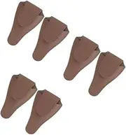 Healeved 3sets Nail Clipper Leather Case Pedicure Scissor Bag Tweezers Cover Nail Trimmer Storage Container Scissors Holder Pouch Cuticle Nipper Cover Cutter Storage Cover Coffee Pu 2pcs*3