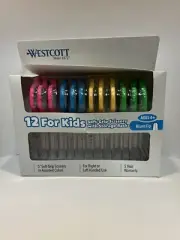 Westcott ACM15971 Soft Handle 5" Scissors Classpack, Blunt, Pack of 12 New
