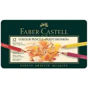 Faber-Castell Polychromos Coloured Pencils 12 Pack